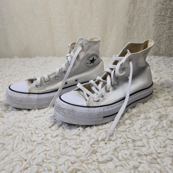 Chuck Taylor Converse All Star Platform High Top Sneakers,Size 7.5 - Picture 2 of 10
